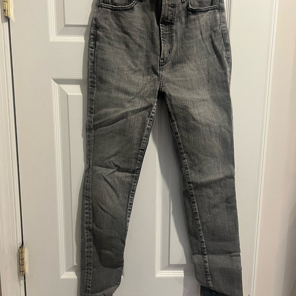 Moussy Vintage, high rise Slim Straight Gray Jeans worn once - Picture 4 of 5